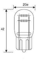 LAMPARAS 64 - SIN CASQUILLO T-20 12V 21/5W W3X16D