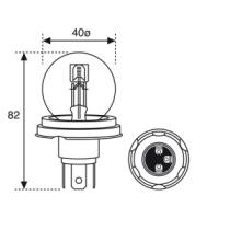 LAMPARAS 721 - LAMP.FOCO EUROPEO 12V 45/40W