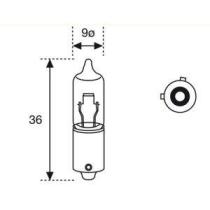 LAMPARAS 755 - LAMP. TUBULAR 12V 6W BAX9S AMBAR