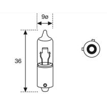 LAMPARAS 755A - LAMP.TUBULAR 12V 21W BAY9S