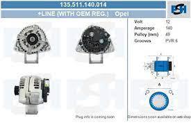 ALTERNADORES Y MOTORES ARRANQUE OP1355111404BOS - ALTERNADOR OPEL 140A