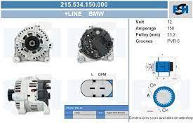 ALTERNADORES Y MOTORES ARRANQUE OP2155341500VAL - ALTERNADOR BMW 150A